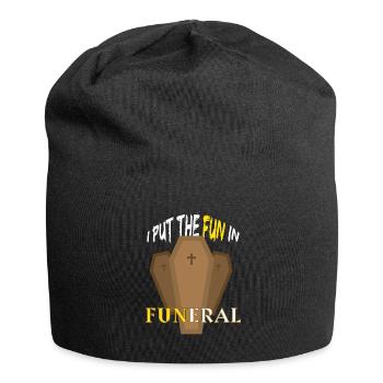 Lustiges Geschenk für Bestatter Bestattung und - Jersey-Beanie - Schwarz - Vorne