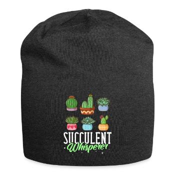 Succulent Cactus Cactus Aloe Vera Agave - Jersey Beanie - charcoal grey - Front