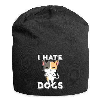 Ich Hasse Hunde - Jersey-Beanie - Schwarz - Vorne