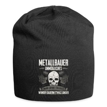Metallbauer Metallbaumeister Metallbau Geschenk - Jersey-Beanie - Schwarz - Vorne