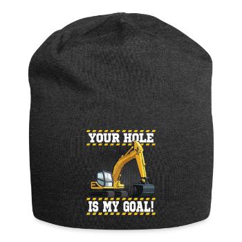 Excavator Machine Operator Work Occupation Construction Work - Jersey Beanie - charcoal grey - Front