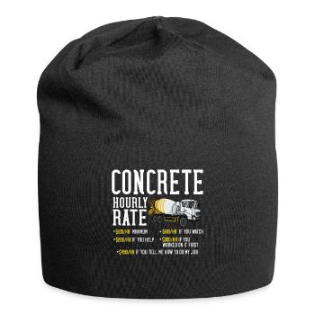 Driving mixer concrete mixer concrete construction site - Jersey Beanie - black - Front
