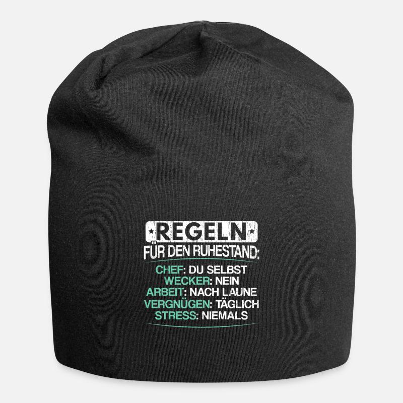 Rente Geschenk Ruhestand Rentner - Jersey-Beanie - Schwarz
