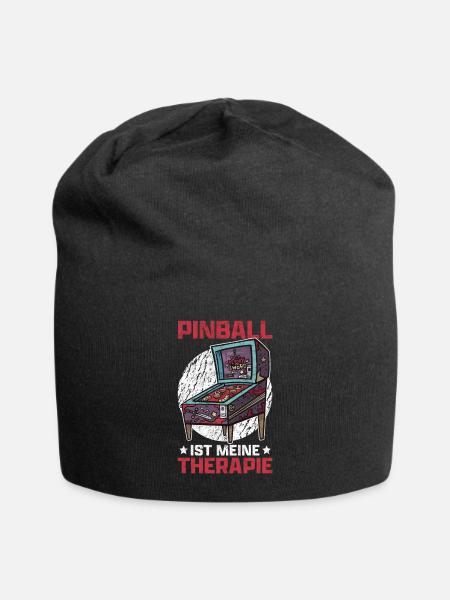 Pinball ist meine Therapie Flipperautomat Spruch - Jersey-Beanie - Schwarz