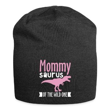 Mommy Saurus of the Wild one - Jersey Beanie - charcoal grey - Front