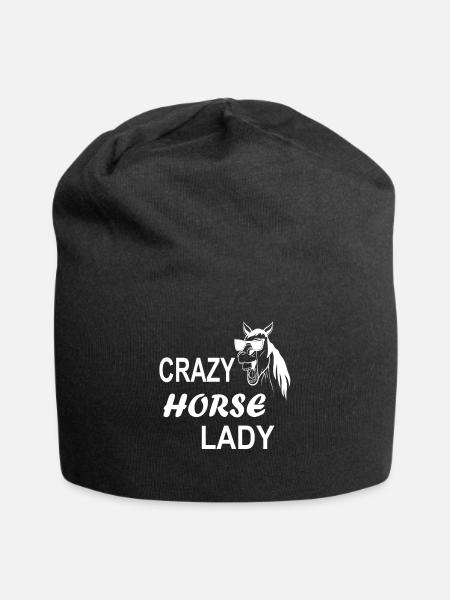 Crazy Horse Lady - Jersey Beanie - black
