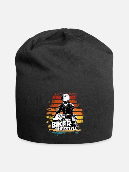 Motorcycle Lifestyle / Moto / moto biker - Bonnet en jersey - noir