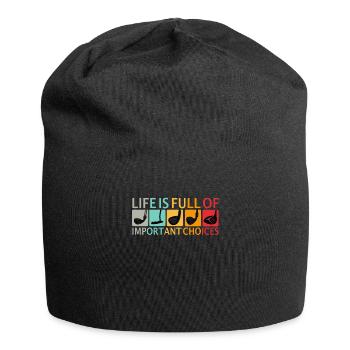 Golfer Life Is Full Of Important Choices Sort - Bonnet en jersey - noir - Devant