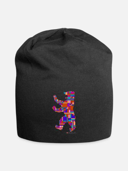 Berlin T-Shirt - Berliner Bär Shirt - I Love Shirt - Jersey-Beanie - Schwarz