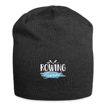 Rowing Rower Girl - Jersey Beanie - charcoal grey - Front