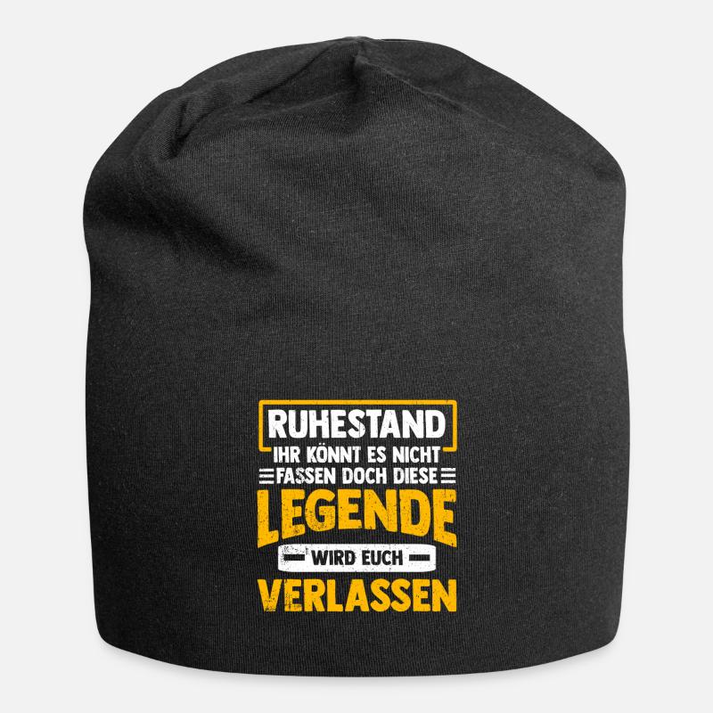 Rentner - Jersey-Beanie - Schwarz
