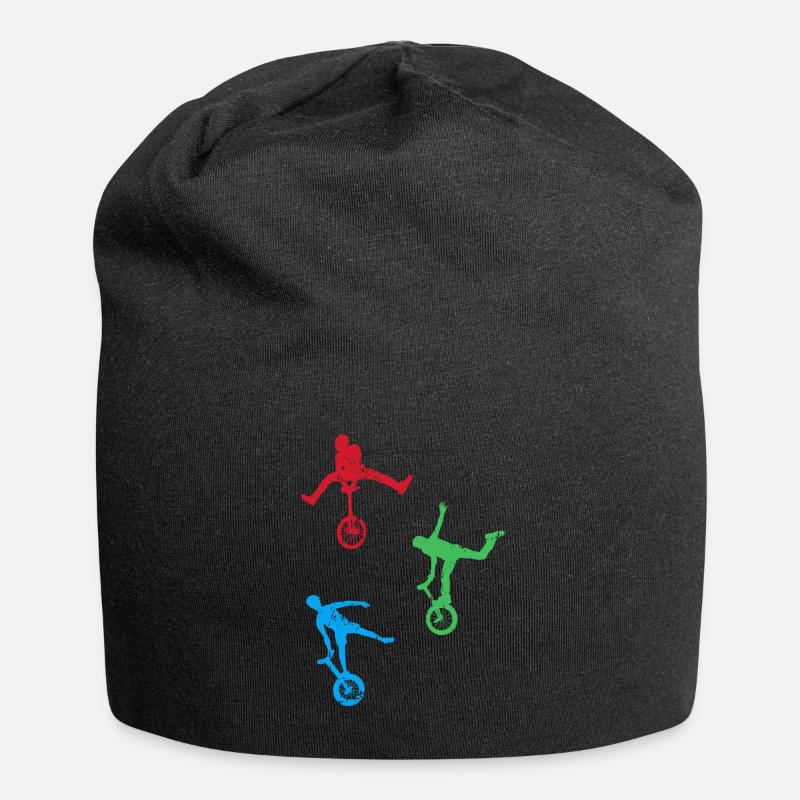 Einrad - Jersey-Beanie - Schwarz