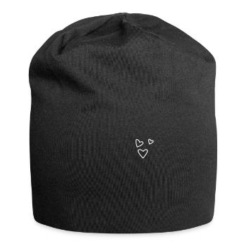 Cœur Amour Symbole - Bonnet en jersey - noir - Devant