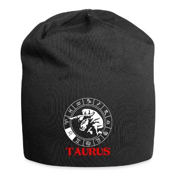 Stier Sternzeichen - Jersey-Beanie - Schwarz - Vorne