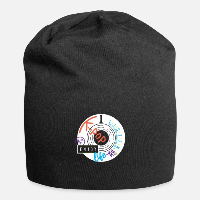 J’ai une liste de K-pop... K-Pop - Bonnet en jersey - noir