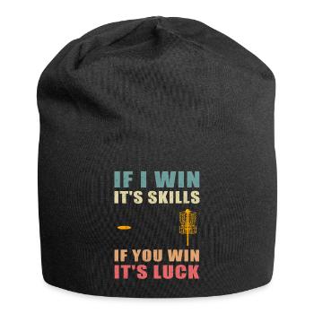 Disc Golf Discgolf | Discgolfspieler Geschenk - Jersey-Beanie - Schwarz - Vorne