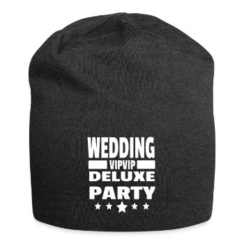 Wedding Party Deluxe Bride Gift - Jersey Beanie - charcoal grey - Front