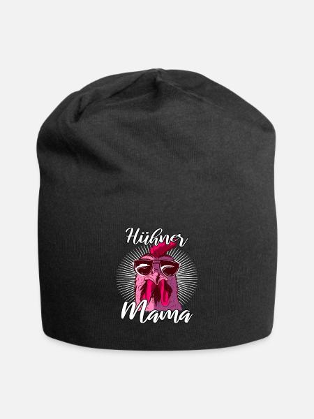 Hühner Mama - Jersey-Beanie - Schwarz