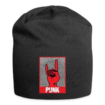 Teufelshorn Punks Punk - Jersey-Beanie - Schwarz - Vorne