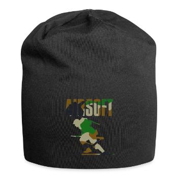 Airsoft /Softair / Softgun / AEG Airsoft Milsim - Jersey-Beanie - Schwarz - Vorne
