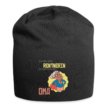 Oma in Vollzeit! - Jersey-Beanie - Schwarz - Vorne