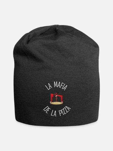 DIE MAFIA der Pizza Geschenkidee Humor - Jersey-Beanie - Schwarz
