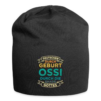 DDR Ostdeutschland Ossi Spruch Geschenk - Jersey-Beanie - Schwarz - Vorne