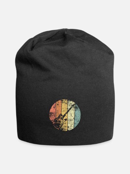 E-Gitarre Gitarrist vintage - Jersey-Beanie - Schwarz