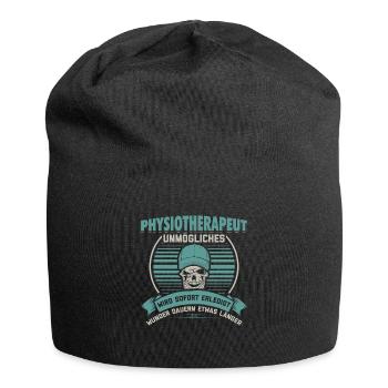 Physiotherapeut Physios | Physiotherapie Geschenk - Jersey-Beanie - Schwarz - Vorne