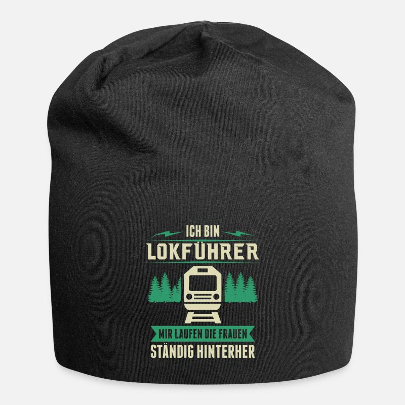Lokführer Triebfahrzeugführer Zugführer Geschenk - Jersey-Beanie - Schwarz