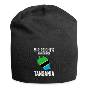 Tansania Tanzania Karte Auswandern Geschenk - Jersey-Beanie - Schwarz - Vorne