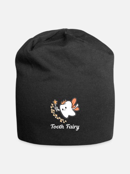 Fee Zahnärztin Zahnpflege Zahnarzt Elfe Geschenk - Jersey-Beanie - Schwarz