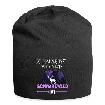 Schwarzwald - Zuhause ist wo mein Schwarzwald ist - Jersey-Beanie - Schwarz - Vorne