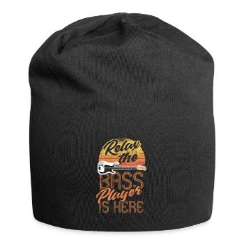 Rétro bass joueurs - Bonnet en jersey - noir - Devant