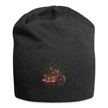 Retro Motorrad Vintage Indisches Motorrad - Jersey-Beanie - Schwarz - Vorne