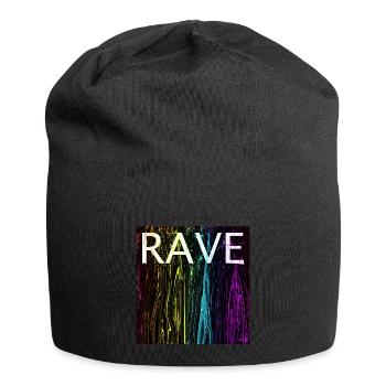 Rave Festival Club EDM House Techno Hardstyle Psy - Jersey Beanie - black - Front