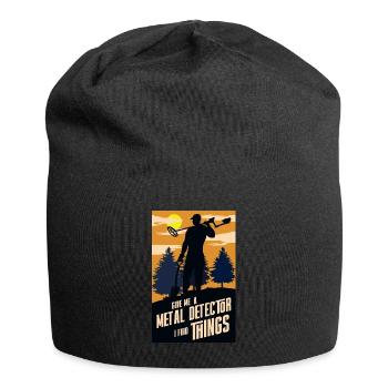 Give me a metal detector I find things - Jersey Beanie - black - Front