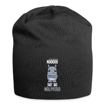 Nö sagt das Nölpferd - Jersey-Beanie - Schwarz - Vorne