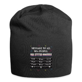 90s People Wir Sind Alt 1990s Nostalgie Nineties - Jersey-Beanie - Schwarz - Vorne