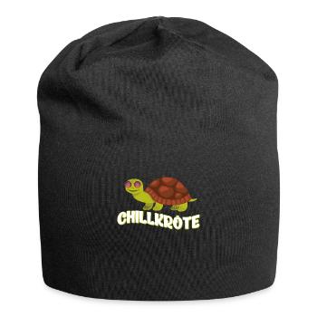 Chillkröte Chillen Schildkröte Geschenk - Jersey-Beanie - Schwarz - Vorne