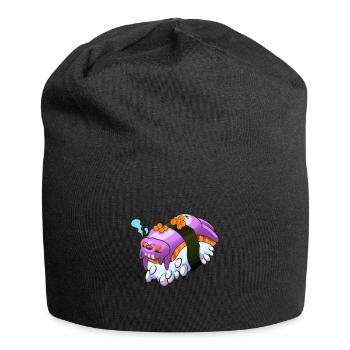 Kawaii Maki Sushi Japonais Drôle de chat - Bonnet en jersey - noir - Devant