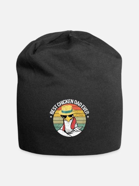 Best Chicken Dad Ever Huhn Hühner Papa - Jersey-Beanie - Schwarz