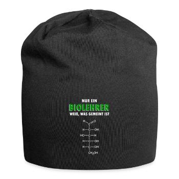 Glucose Biologie Lehrer Geschenk - Jersey-Beanie - Schwarz - Vorne