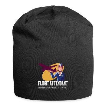Flight Attendant Vacation Everywhere - Bonnet en jersey - noir - Devant