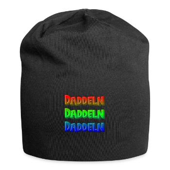 Daddeln - Gamer Design - Jersey-Beanie - Schwarz - Vorne