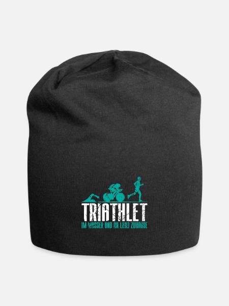 Triathlet Geschenk - Jersey-Beanie - Schwarz