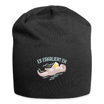 Otter Geschenk mit Süße Otter - Jersey-Beanie - Schwarz - Vorne