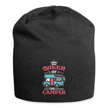Womo Camper Queen Wohnmobil Camping - Jersey Beanie - black - Front