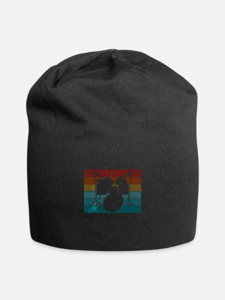 Percussion rétro Drummer Vintage - Bonnet en jersey - noir
