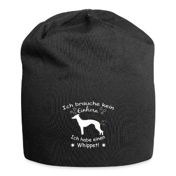 Whippet - Whippet Hund - Jersey-Beanie - Schwarz - Vorne